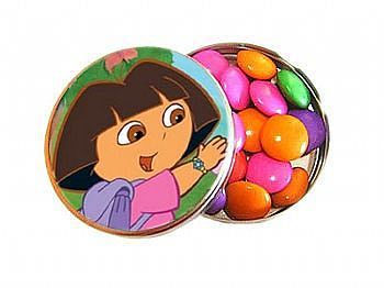 Latinha personalizada Dora Aventureir (preenchida com doce)