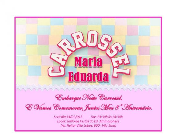 Convite Carrossel